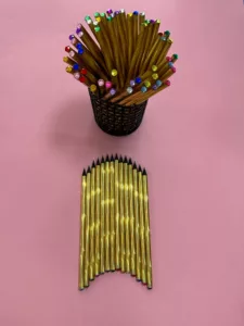 Set de 12 Lápices Grafito holográfico Dorado