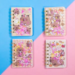 Mini Libreta Argollada Capybaras 4 Modelos