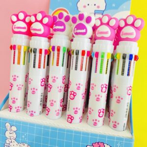 Lápiz Multicolor 10 Colores Pata de Gato kawaii