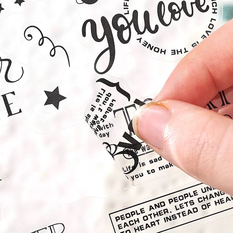 Stickers Letras Vintage Negras - Imagen 2