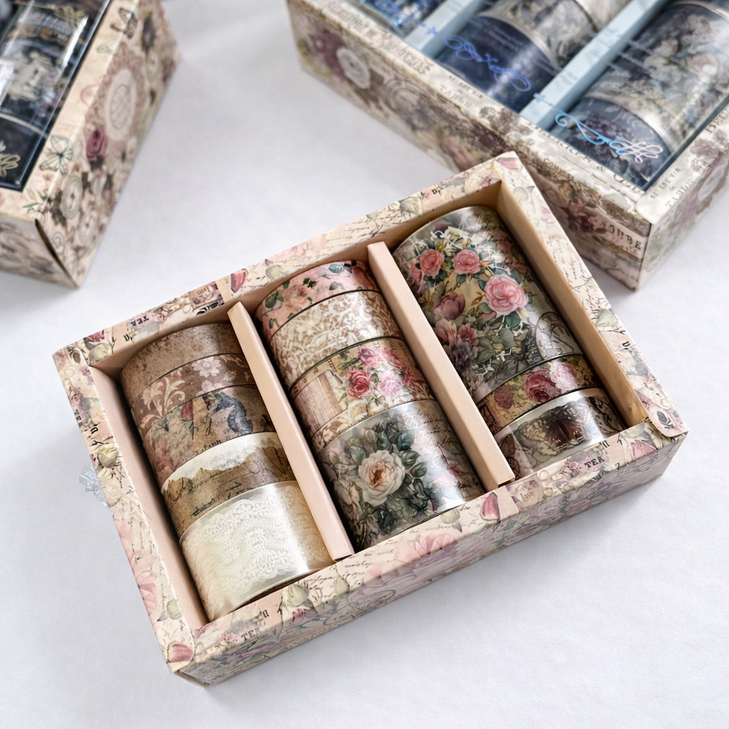 Washi Tape Vintage Flores y Rosas - Imagen 2