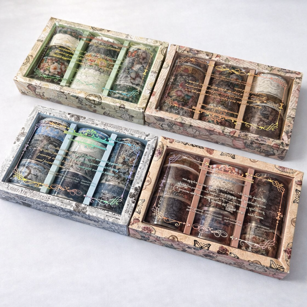 Washi Tape Vintage Flores y Rosas