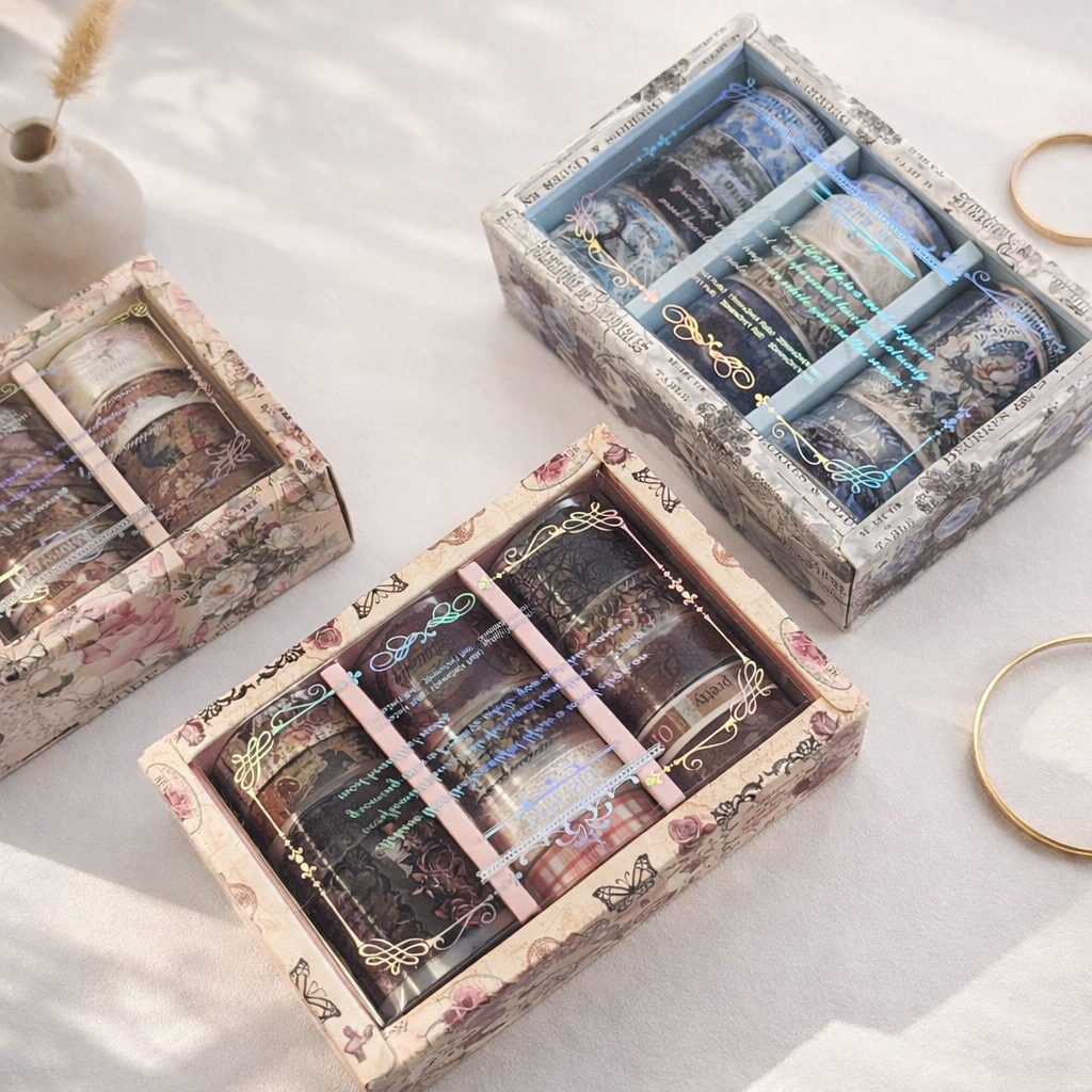 Washi Tape Vintage Flores y Rosas - Imagen 6